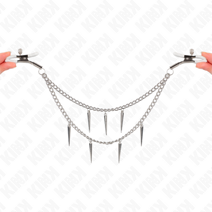 KINK - NIPPLE CLIPS WITH PRONG CHAIN ​​30 CM