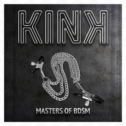 KINK - NIPPLE CLIPS WITH TRIPLE CHAIN ​​SILVER 20/23/28 CM