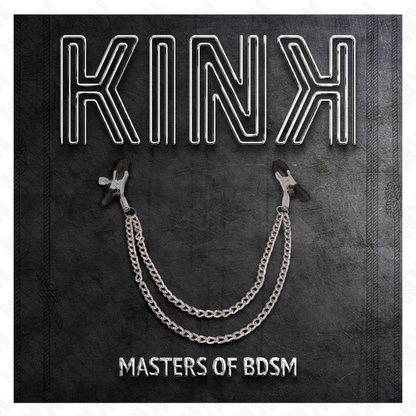 KINK - NIPPLE CLIPS WITH DOUBLE THICK CHAIN ​​SILVER 20/23 CM