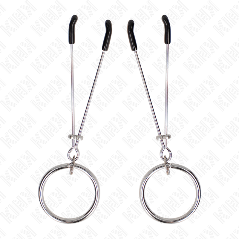 KINK - FINE NIPPLE CLIPS WITH SILVER RING 7 CM