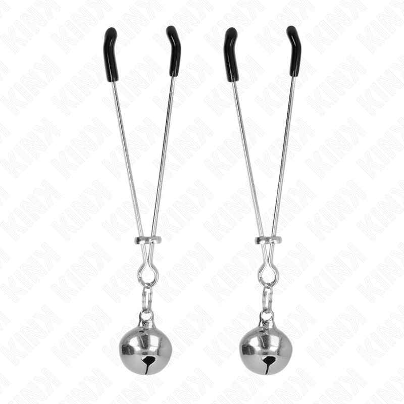 KINK - FINE NIPPLE CLAMPS WITH SILVER BELL 7 CM