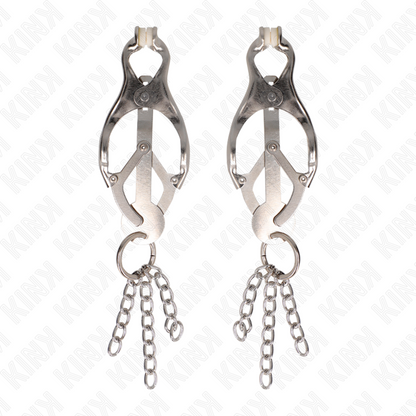 KINK - JAPANESE STYLE NIPPLE CLIPS WITH SILVER CHAINS