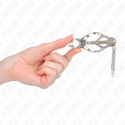 KINK - JAPANESE STYLE NIPPLE CLIPS WITH SILVER CHAINS