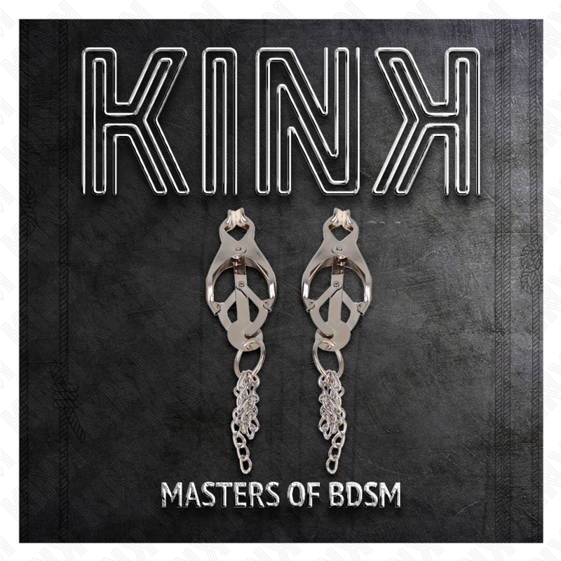 KINK - JAPANESE STYLE NIPPLE CLIPS WITH SILVER CHAINS