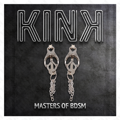 KINK - JAPANESE STYLE NIPPLE CLIPS WITH SILVER CHAINS
