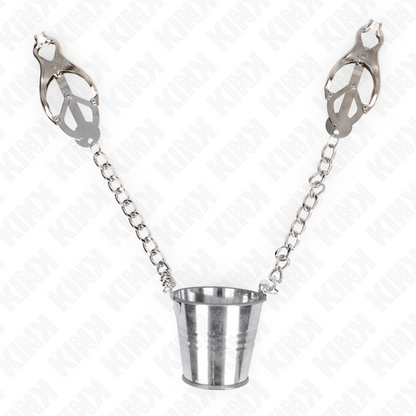 KINK - NIPPLE CLAMPS WITH SILVER CUBE