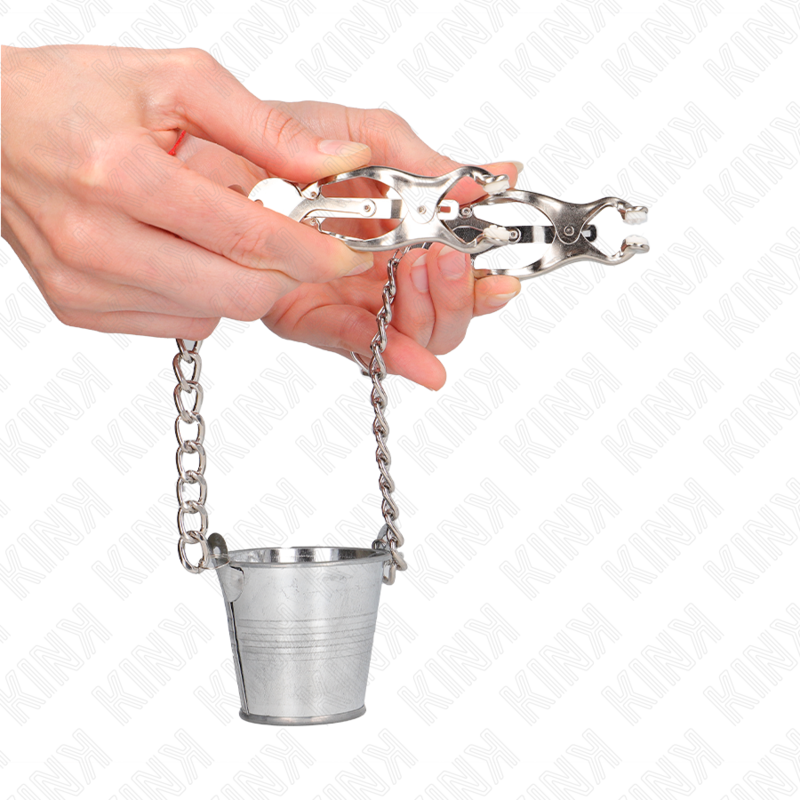 KINK - NIPPLE CLAMPS WITH SILVER CUBE