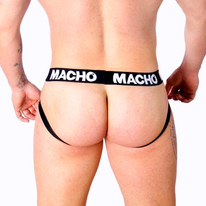 MACHO - MX27GR JOCK LEATHER GREY BEIGE S
