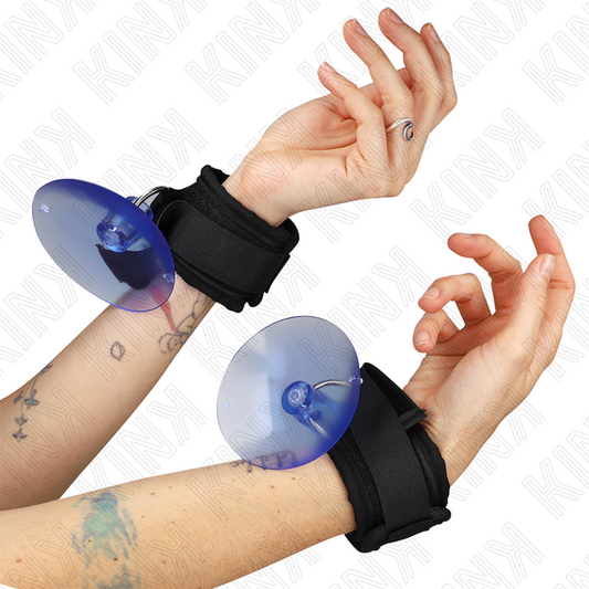 KINK - Adjustable Black Suction Cup Wristbands 29-40 cm x 5 cm