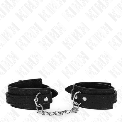 KINK - ADJUSTABLE BLACK SNAKE STYLE WRISTBANDS 20-28 CM X 5.4 CM