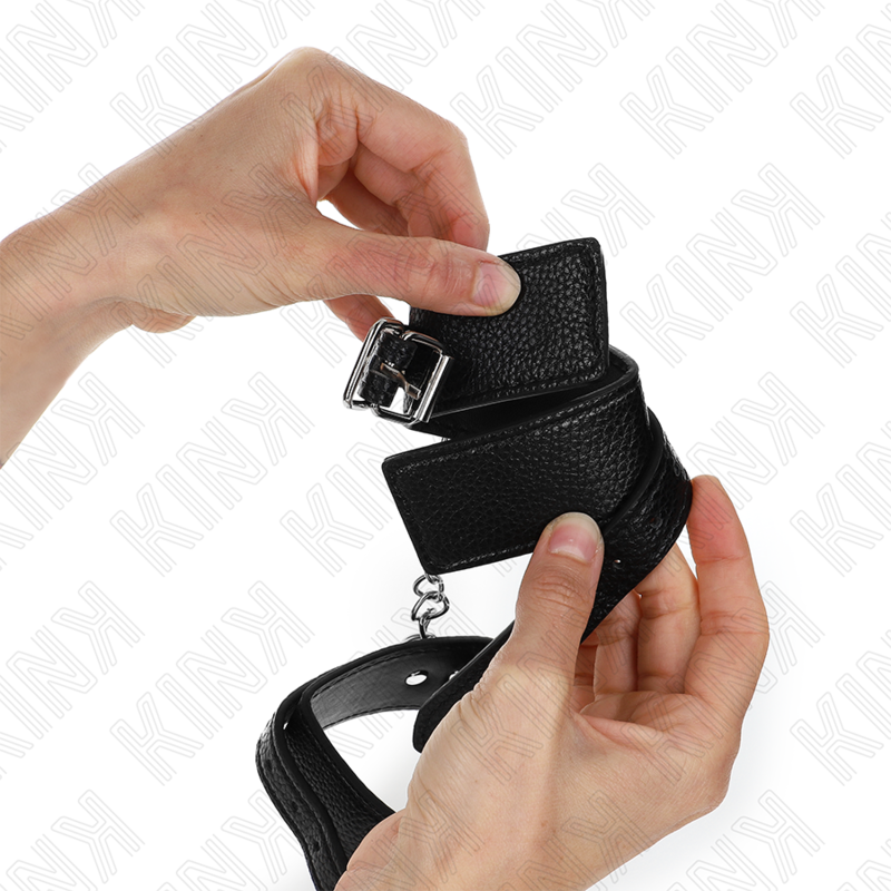 KINK - ADJUSTABLE BLACK SNAKE STYLE WRISTBANDS 20-28 CM X 5.4 CM