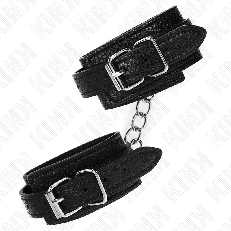 KINK - ADJUSTABLE BLACK SNAKE STYLE WRISTBANDS 20-28 CM X 5.4 CM