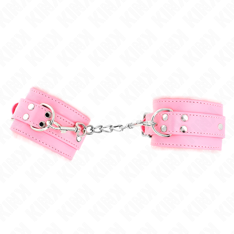 KINK - PINK LINED WRISTBANDS WITH ADJUSTABLE PINK STRAP 20-29 CM X 5.5 CM