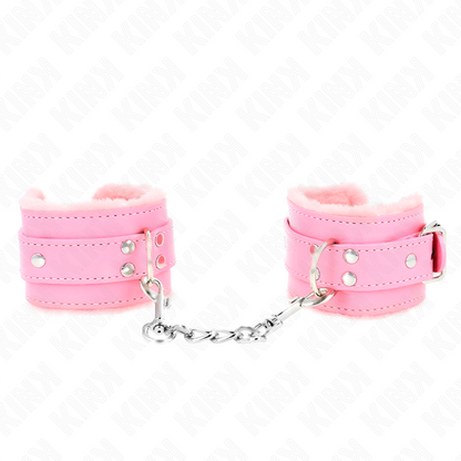 KINK - PINK LINED WRISTBANDS WITH ADJUSTABLE PINK STRAP 20-29 CM X 5.5 CM