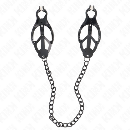 KINK - JAPANESE STYLE NIPPLE CLIPS WITH CHAIN ​​BLACK 30 CM