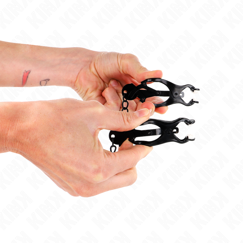 KINK - JAPANESE STYLE NIPPLE CLIPS WITH CHAIN ​​BLACK 30 CM
