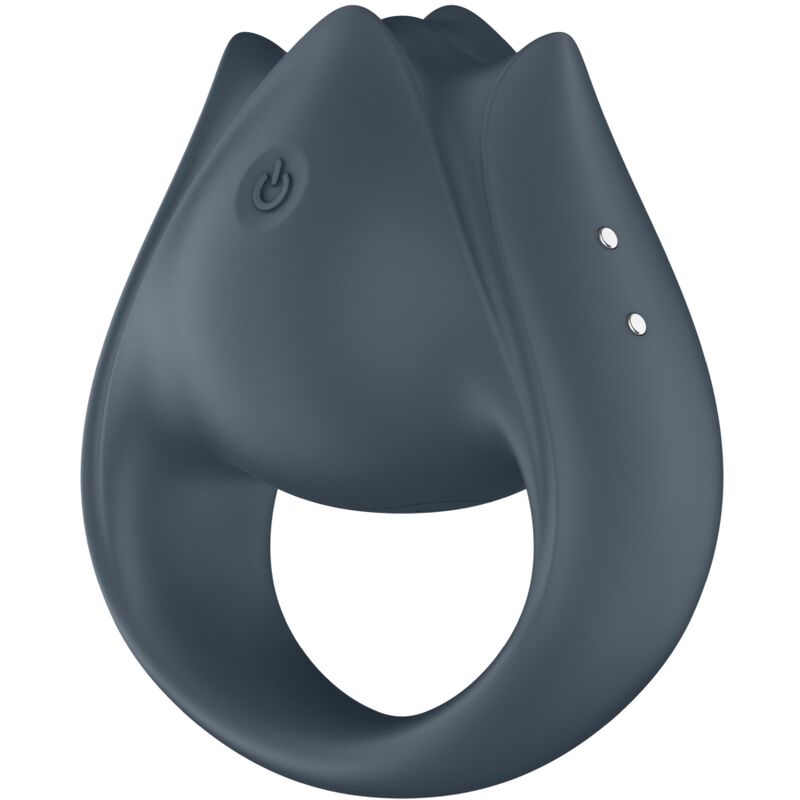 SATISFYER - PERFECT PAIR 2 MULTIVIBRATOR 2 IN 1 PENIS RING &amp; FINGER STIMULATOR GREY