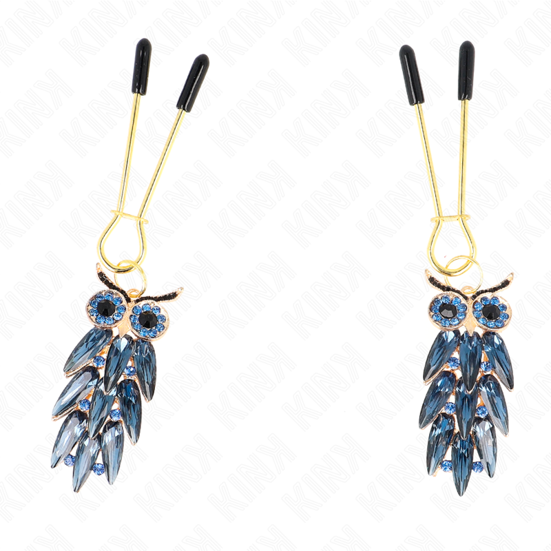 KINK - NIPPLE CLIPS WITH OWL PENDANT 6 CM