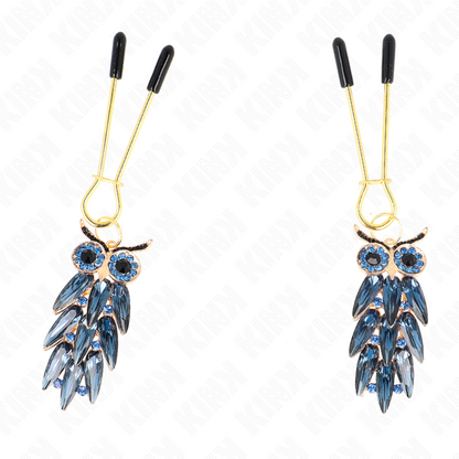KINK - NIPPLE CLIPS WITH OWL PENDANT 6 CM