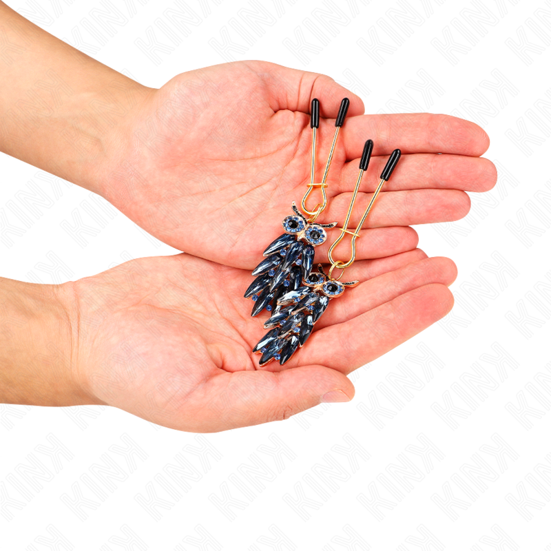 KINK - NIPPLE CLIPS WITH OWL PENDANT 6 CM