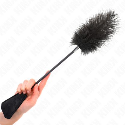 KINK - OSTRICH FEATHERS TICKLE TOY WITH LACE PADDLE 56 CM