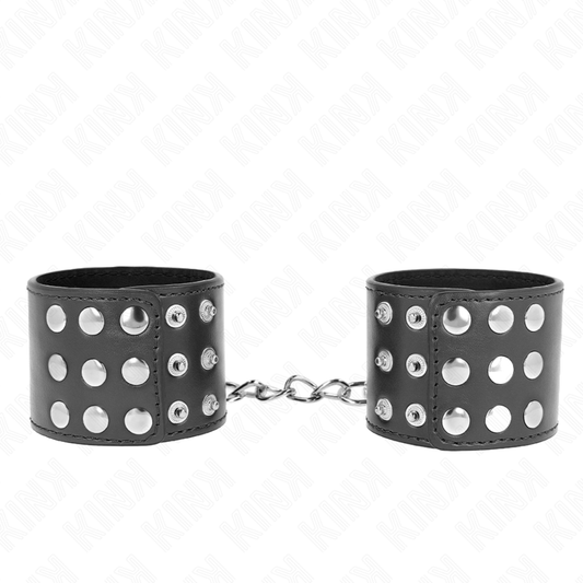 KINK - Adjustable Snap Wristbands, Black, 19-24 cm x 5.5 cm