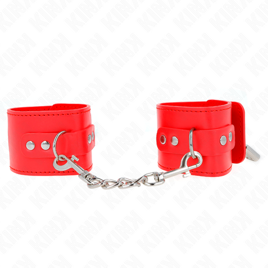 KINK - Wristbands with Adjustable Red Padlock Closure 16-23 cm x 5.5 cm