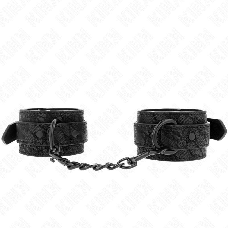 KINK - ADJUSTABLE LACE WRISTBANDS BLACK 19-26 CM