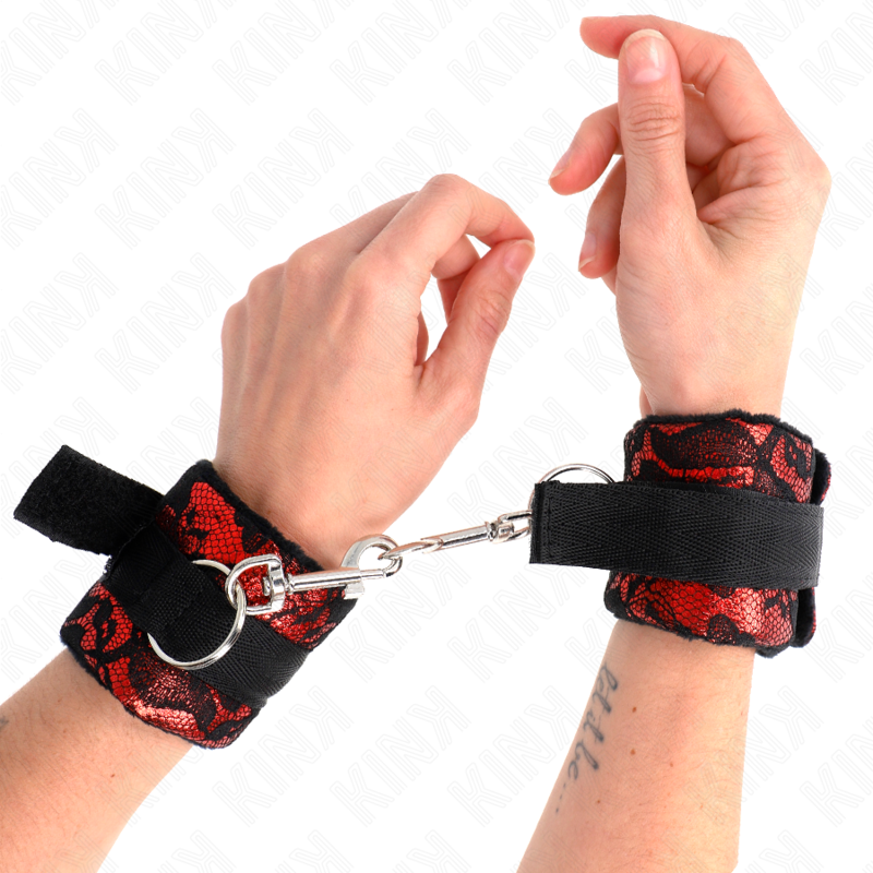 KINK - RED-BLACK SCANDAL DESIGN WRISTBANDS