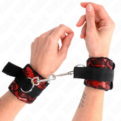 KINK - RED-BLACK SCANDAL DESIGN WRISTBANDS