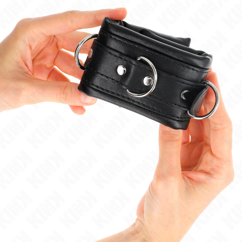 KINK - HEAVY STYLE WRISTBANDS BLACK LINING ADJUSTABLE 20-30 CM X 6 CM