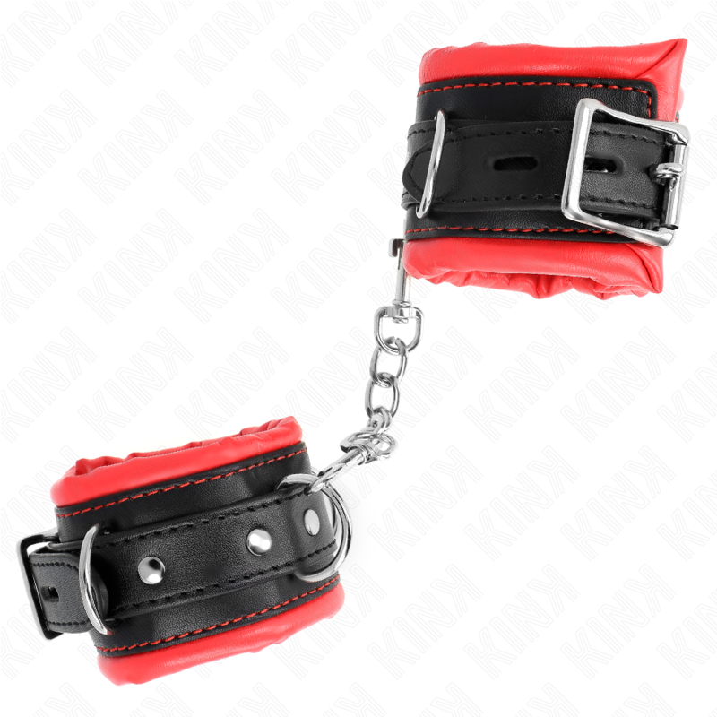 KINK - HEAVY STYLE WRISTBANDS RED LINING ADJUSTABLE 20-30 CM X 6 CM