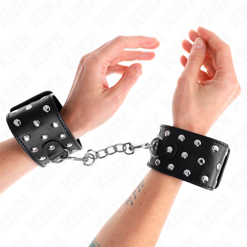 KINK - ADJUSTABLE PUNK STYLE WRISTBANDS 19-24 CM X 5.5 CM