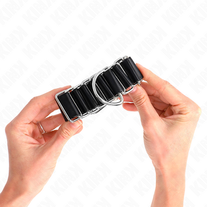 KINK - Slim Hinge Wristbands, Black, Adjustable, 16-22 cm x 3.5 cm