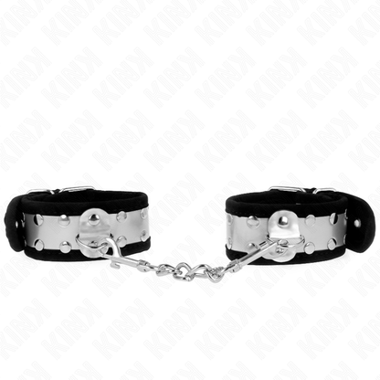 KINK - THIN WRISTBANDS BLACK / SILVER 30 X 4 CM
