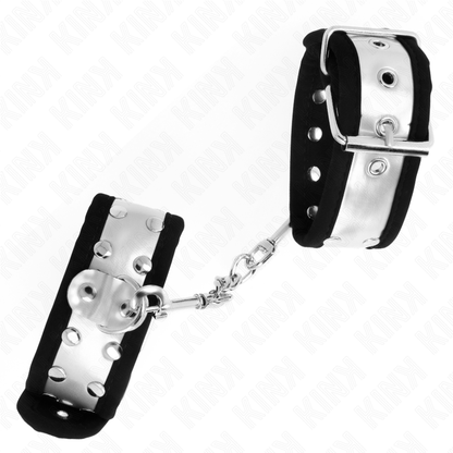 KINK - THIN WRISTBANDS BLACK / SILVER 30 X 4 CM
