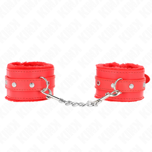 KINK - PREMIUM LINED RED WRISTBANDS WITH ADJUSTABLE RED STRAP 17-29 CM X 6 CM