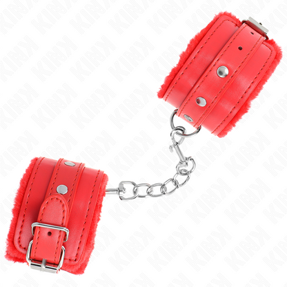 KINK - PREMIUM LINED RED WRISTBANDS WITH ADJUSTABLE RED STRAP 17-29 CM X 6 CM