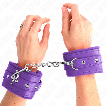 KINK - PREMIUM LINED WRISTBANDS VIOLET WITH ADJUSTABLE VIOLET STRAP 17-29 CM X 6 CM