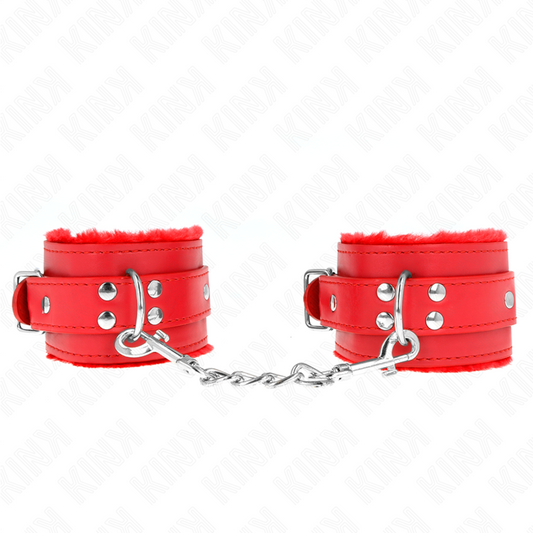 KINK - RED LINED WRISTBANDS WITH ADJUSTABLE RED STRAP 20-29 CM X 5.5 CM