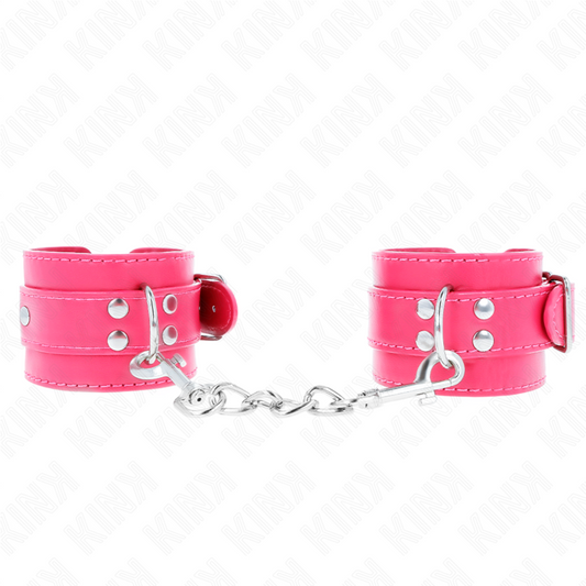 KINK - FUCHSIA WRISTBANDS WITH FUCHSIA DETAILS, ADJUSTABLE 20-28 CM X 5.5 CM