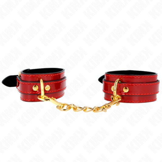 KINK - JOANNA ANGEL RED ADJUSTABLE WRISTBANDS WITH GOLD CHAIN ​​16.5-26 CM X 4 CM