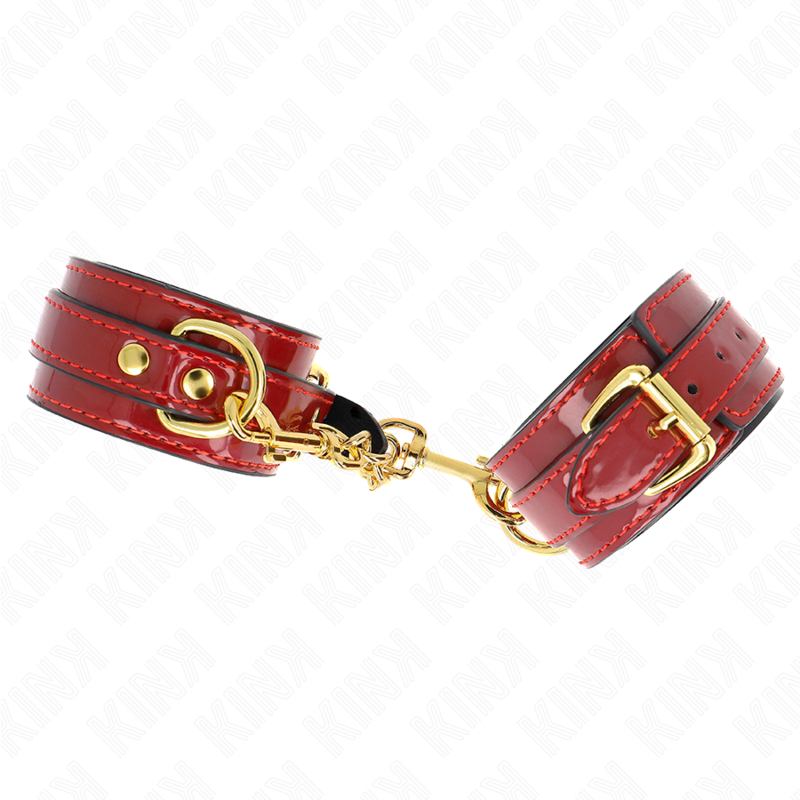 KINK - JOANNA ANGEL RED ADJUSTABLE WRISTBANDS WITH GOLD CHAIN ​​16.5-26 CM X 4 CM