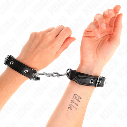 KINK - MINI BLACK STUDDED WRISTBANDS ADJUSTABLE 16-22 CM X 2 CM