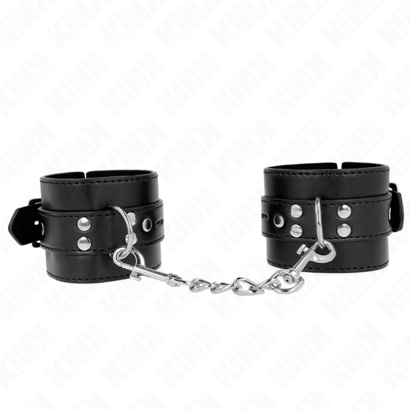 KINK - BLACK WRISTBANDS WITH ADJUSTABLE BLACK STRAP 17-28 CM X 6 CM