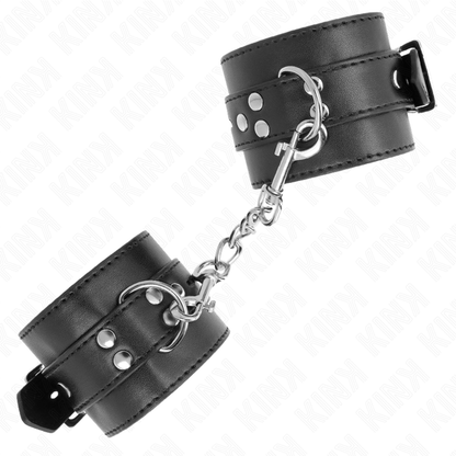 KINK - BLACK WRISTBANDS WITH ADJUSTABLE BLACK STRAP 17-28 CM X 6 CM