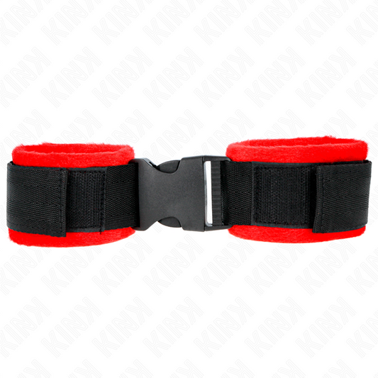 KINK - RED-BLACK NYLON WRISTBANDS MODEL 1 ADJUSTABLE 25-35 CM X 6 CM