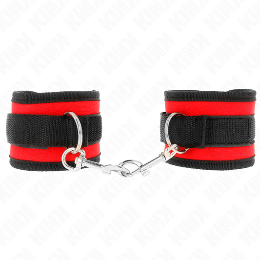 KINK - RED-BLACK NYLON WRISTBANDS MODEL 2 ADJUSTABLE 18-35 CM X 6 CM