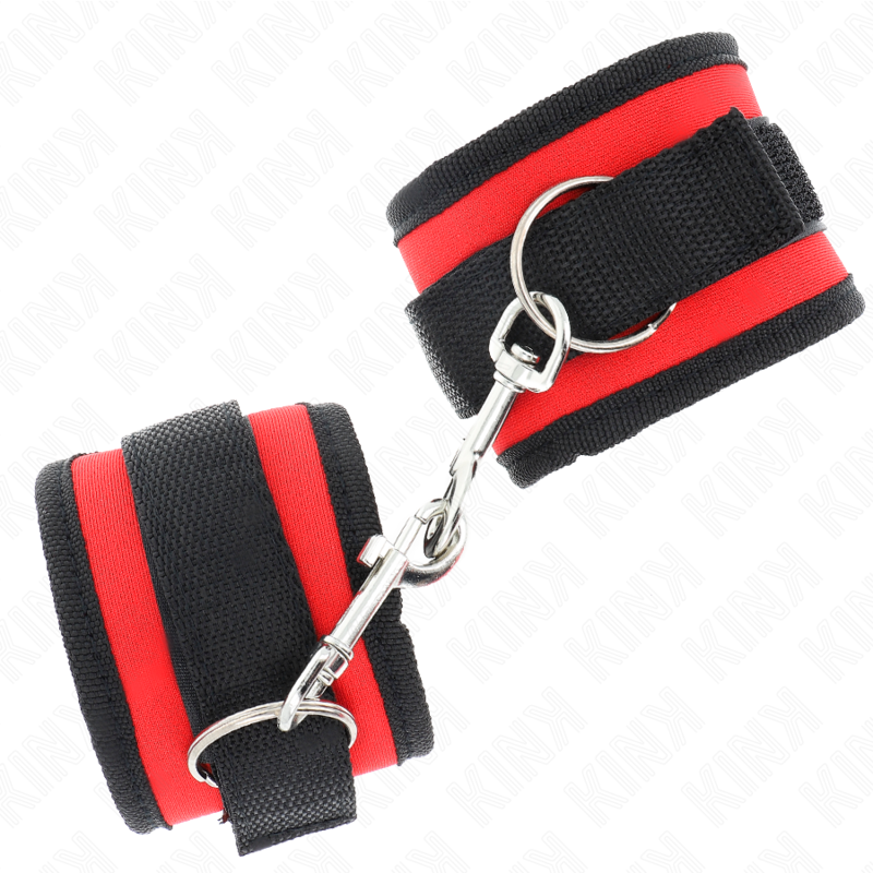 KINK - RED-BLACK NYLON WRISTBANDS MODEL 2 ADJUSTABLE 18-35 CM X 6 CM