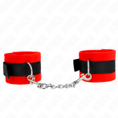 KINK - WRISTBANDS FOR BEGINNERS BLACK-RED 30 X 7 CM